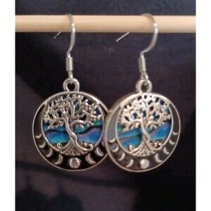 tree of life dangle drop earrings